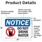Signmission Do Not Drink Water Sign With Symbol, 7 in W x Rectangle, Vinyl Decal OS-2PACK-NS-D-57-L-11152 - alternate 5